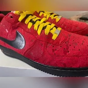 Nike | Shoes | 24 Nike Air Force 1 Lowred Paisley Size 13  display picture 3